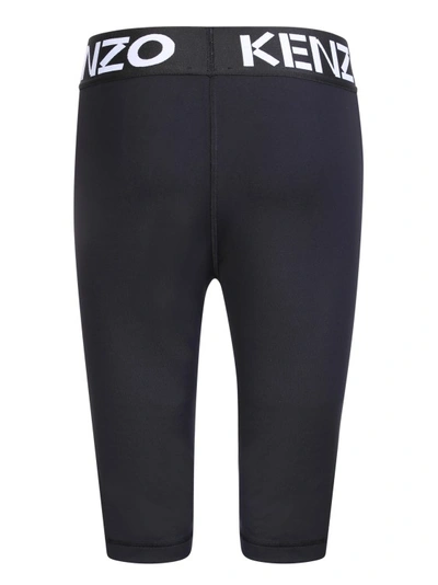 Shop Kenzo Blue Knee-high Shorts In Black