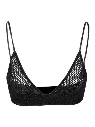 Dodo Bar Or Black Knitted Geddy Bra Top In Black