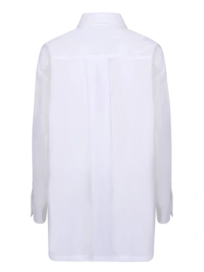 Shop Kenzo White Cotton Long-sleeved Shirts In Purple