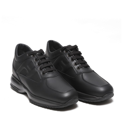 Shop Hogan Interactive Sneakers In Black Nappa