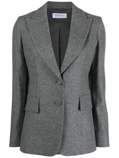 Shop Max Mara Wool Single-breasted Jacket In Grey