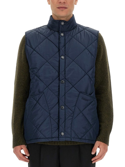 Shop Barbour Liddesdale Quilted Button In Blue