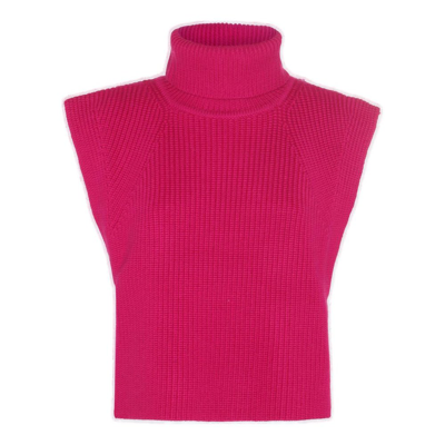 Shop Isabel Marant Étoile High Neck Knitted Vest In Pink