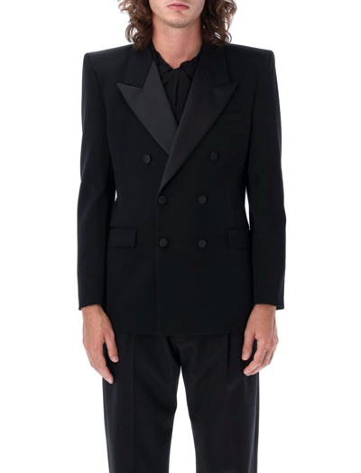 Shop Saint Laurent Tuxedo Double In Black