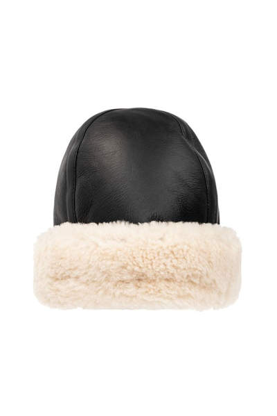 Shop Totême Shearling Winter Hat In Multi