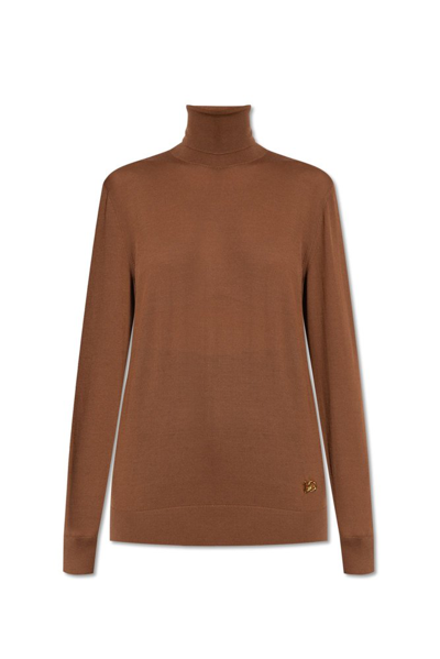 Shop Dolce & Gabbana Turtleneck Knit Jumper In Brown