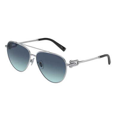 Shop Tiffany & Co . Aviator Frame Sunglasses In Silver