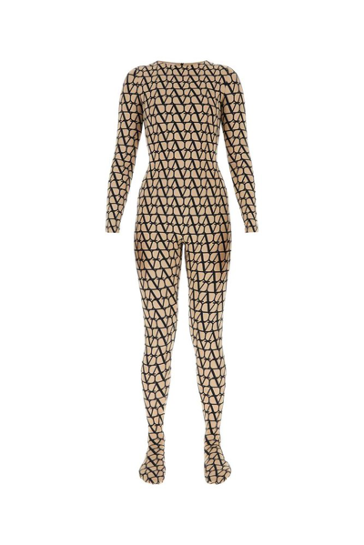 Shop Valentino Toile Iconographe Stretched Jumpsuit In Multi