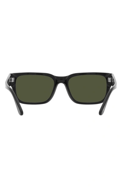 Shop Persol 58mm Rectangular Sunglasses In Black