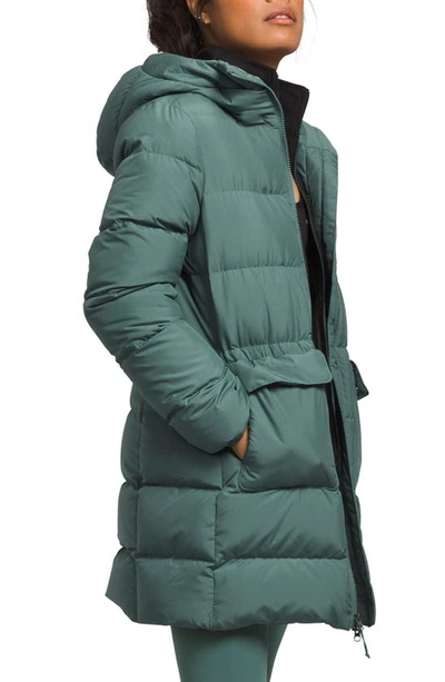 Shop The North Face Gotham 550 Fill Power Down Hooded Parka In Dark Sage