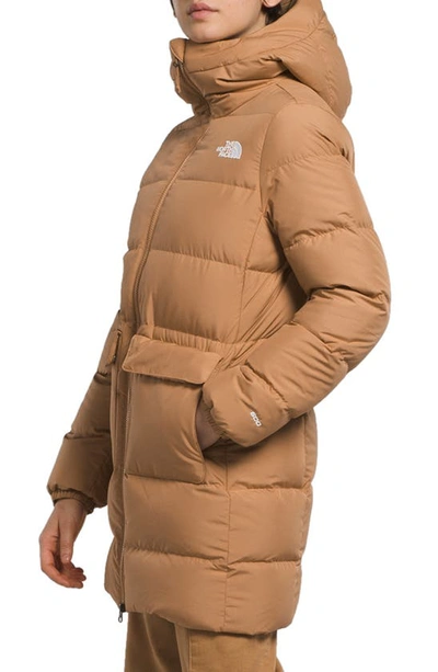 Shop The North Face Gotham 550 Fill Power Down Hooded Parka In Almond Butter