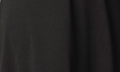 Shop Kiyonna Portia Long Sleeve Midi Faux Wrap Cocktail Dress In Black Noir