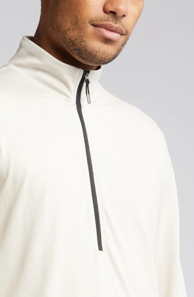 Shop Zella Restore Soft Performance Half Zip Pullover In Grey Pebble Melange