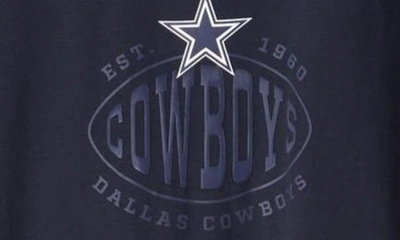 Shop Hugo Boss X Nfl Tackle Dallas Cowboys Graphic T-shirt In Dark Blue