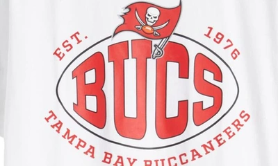 Shop Hugo Boss X Nfl Buccaneers Stretch Cotton Graphic T-shirt In Open White