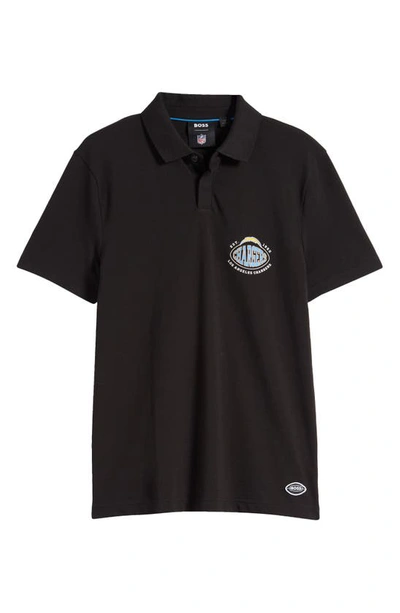 Shop Hugo Boss X Nfl Chargers Cotton Polo In Black