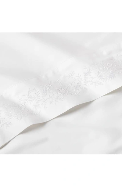 Shop Ralph Lauren Eloise Set Of 2 Embroidered 624 Thread Count Organic Cotton Pillowcases In Studio White