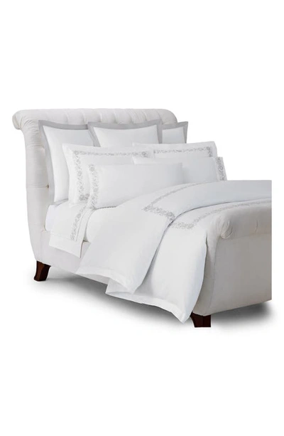 Polo Ralph Lauren Eloise Organic Cotton 624 Thread Count Embroidered Sheet In True Platinum
