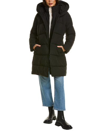 Shop Sam Edelman Hooded Puffer Coat In Black