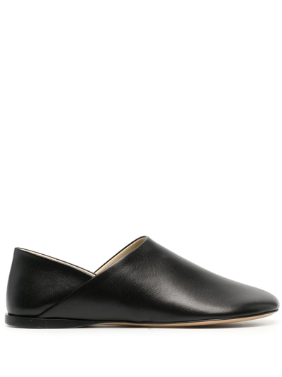 Shop Loewe Black Toy Leather Slippers