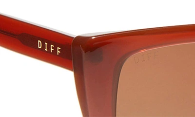 Shop Diff Karlie 54mm Cat Eye Sunglasses In Nutshell