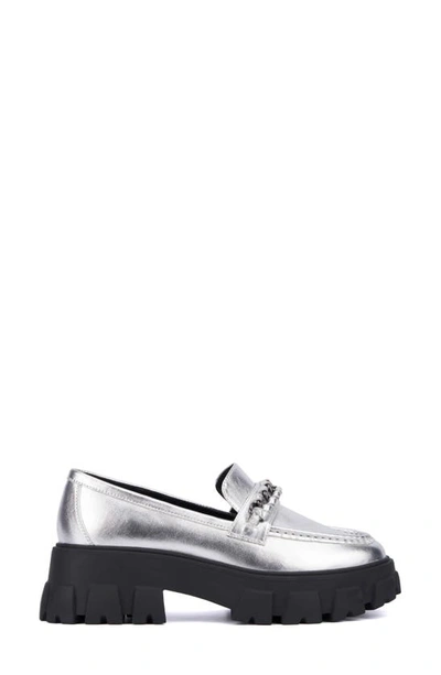 Shop Fashion To Figure Jazelle Lug Sole Loafer In Silver