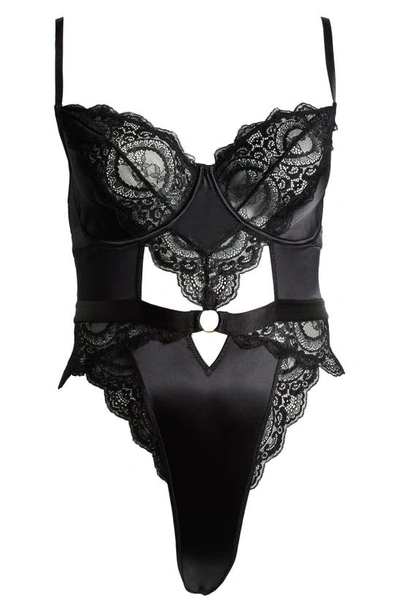 Oh La La Cheri Minna Underwire Teddy In Black