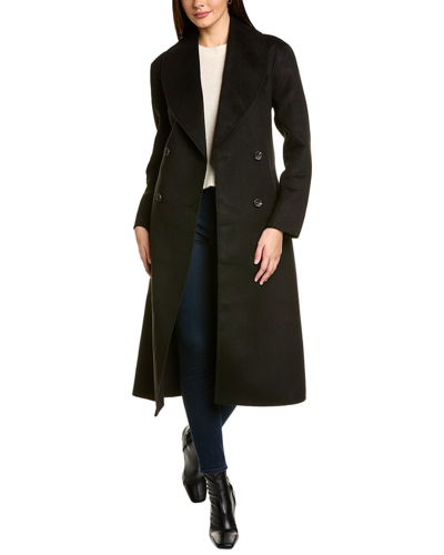 Shop Avec Les Filles Double-face Wrap Coat In Black