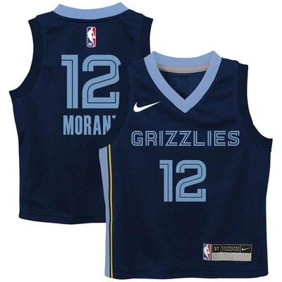 Shop Nike Preschool  Ja Morant Navy Memphis Grizzlies Swingman Player Jersey