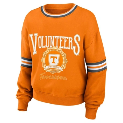 Shop Wear By Erin Andrews Orange Tennessee Volunteers Vintage Pullover Sweatshirt