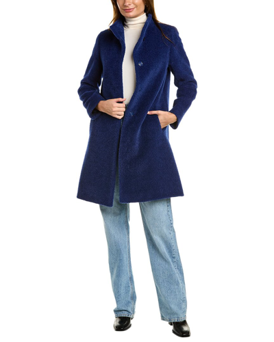 Shop Cinzia Rocca Icons Wool & Alpaca-blend Coat In Blue