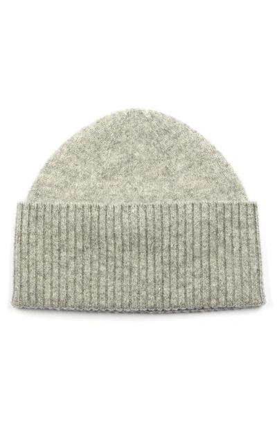 Shop Kate Spade Bow Accent Wool Beanie In Heather Gray
