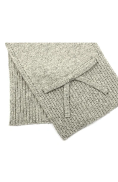Shop Kate Spade Bow Wool Scarf In Heather Gray