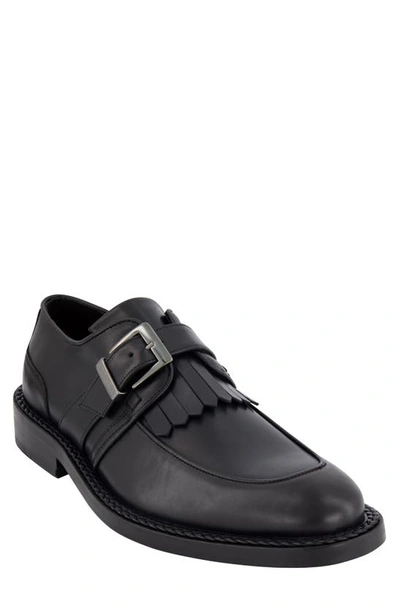 Shop Karl Lagerfeld Monk Strap Kiltie Loafer In Black