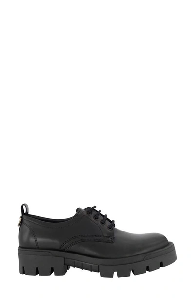 Shop Karl Lagerfeld Plain Toe Derby In Black