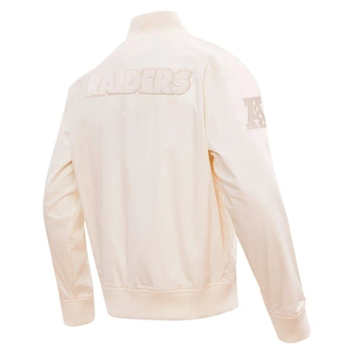 Shop Pro Standard Cream Las Vegas Raiders Neutral Full-zip Jacket