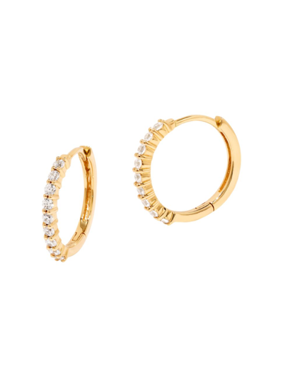 Shop Brook & York Women's Seline 14k Yellow Gold & 0.01 Tcw Lab-grown Diamond Huggie Hoop Earrings