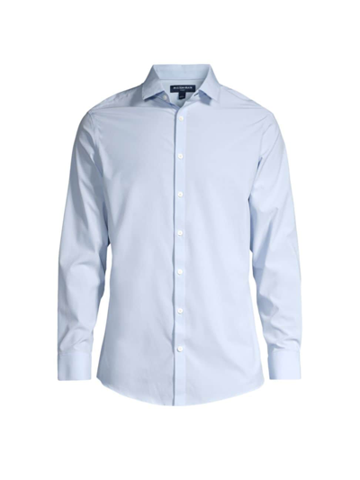 Shop Mizzen + Main Men's Leeward Button-front Shirt In Light Blue