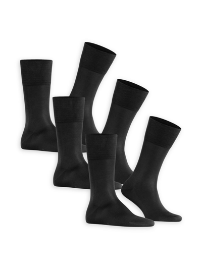 Shop Falke Men's Tiago 3-pack Socks In Black