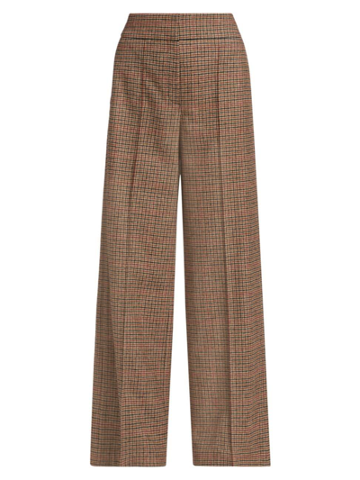 Shop Elie Tahari Women's Barnet Plaid Wool-blend Pants
