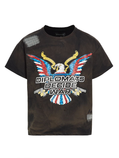 Shop Who Decides War Men's Diplomats Decide Graphic T-shirt In Rust