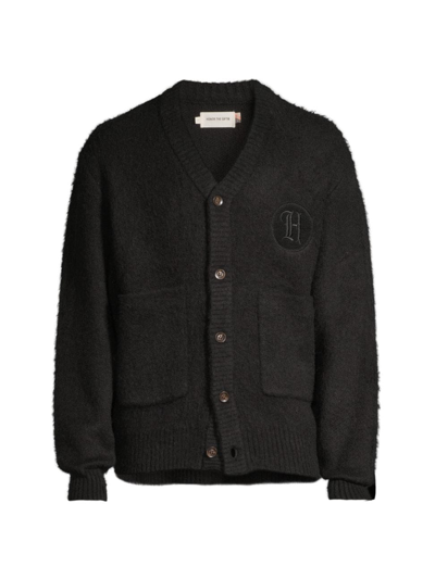 Shop Honor The Gift Men's Stamped Patch Cardigan In Black