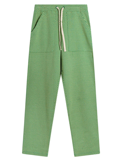 Shop Krost Men's Chevron Jacquard Knit Pants In Medium Green