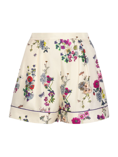 Shop Eres Women's Ginko Floral Silk Shorts In Imprime Herbier