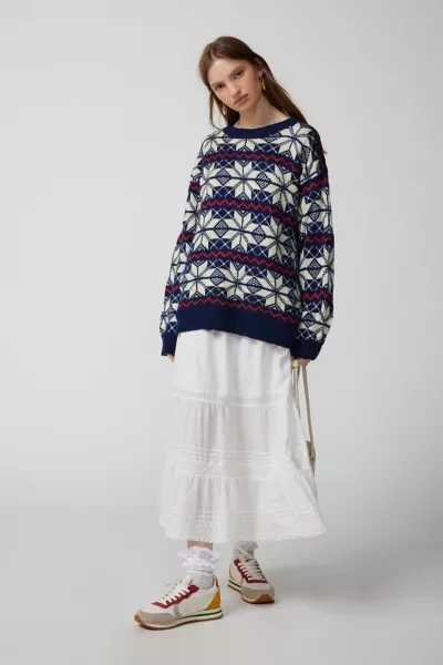 Shop Urban Renewal Vintage Fair Isle Sweater In Black, Women's At Urban Outfitters