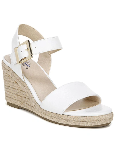 Shop Lifestride Tango Womens Espadrille Ankle Strap Wedge Sandals In White