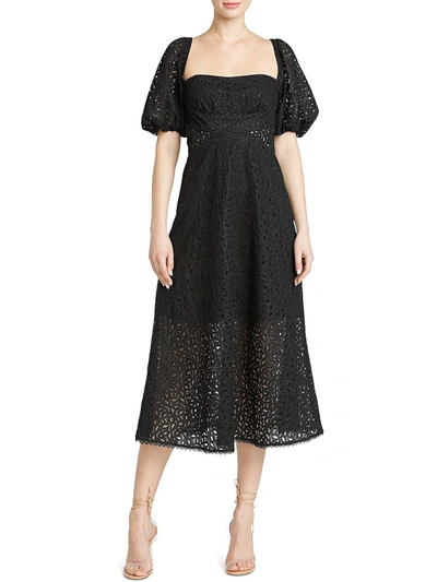 Shop ml Monique Lhuillier Womens Lace Short Mini Dress In Black