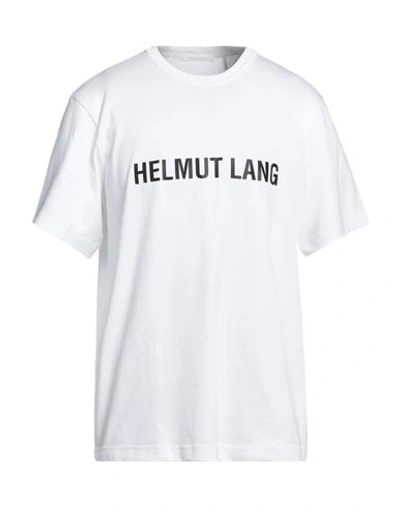 Shop Helmut Lang Man T-shirt White Size M Cotton