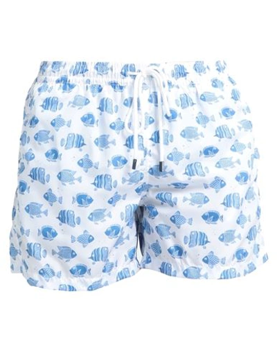 Shop Fedeli Man Swim Trunks White Size S Recycled Polyester