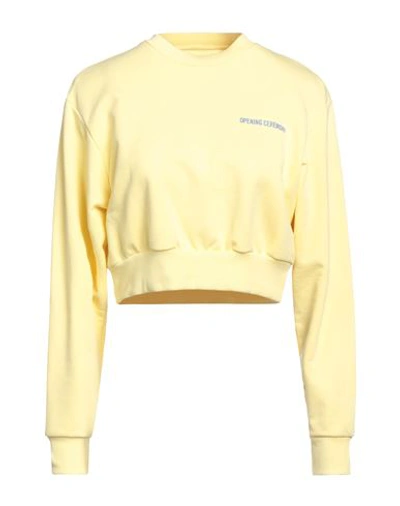 Shop Opening Ceremony Woman Sweatshirt Yellow Size Xs Cotton, Elastane